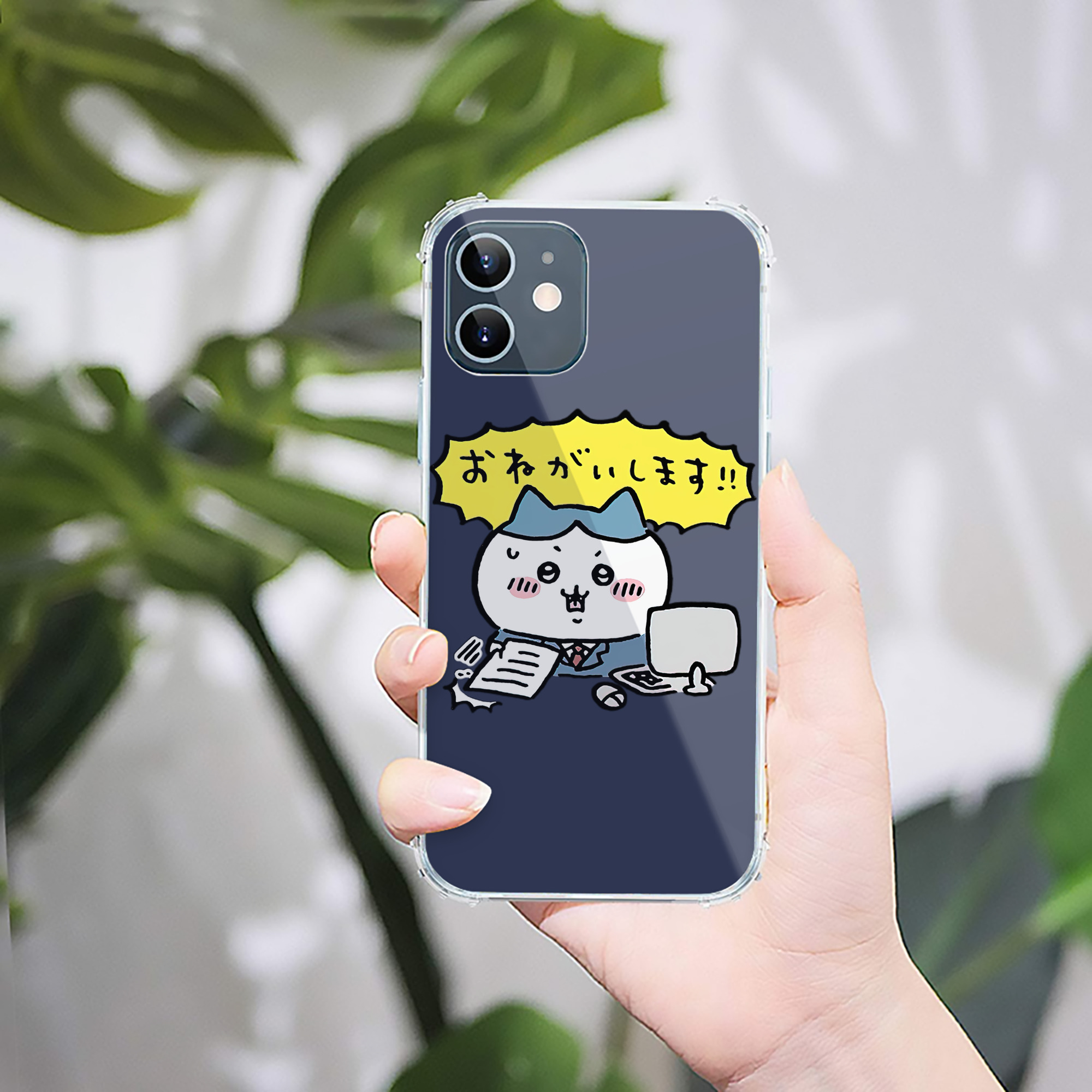 （画像用） ちいかわ ハチワレ Chii-kawa hachiware 【iPhone 12シリーズ対応】透明スマホケース（クリアソフトケース）